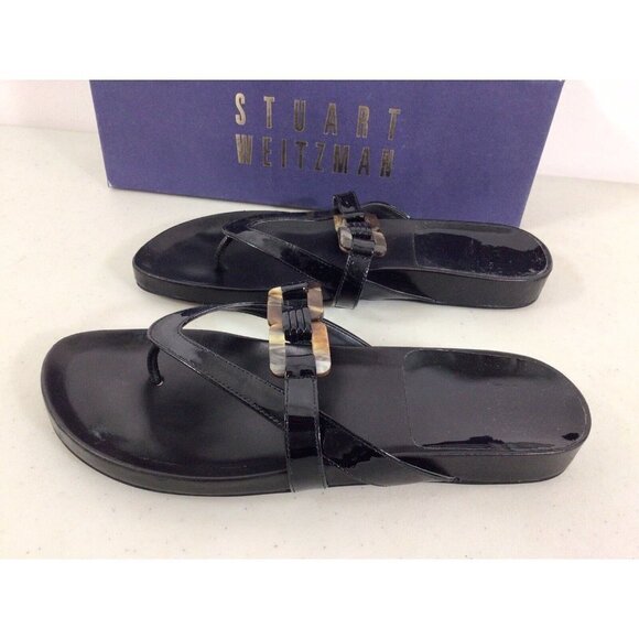 Stuart Weitzman Leather Sandals Flats Womens 7 - Picture 6 of 10